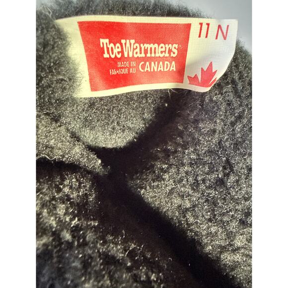 TOE WARMERS CANADA Womens Black Fleece Lined Winter Boots Easy On Size 11 Narrow - Picture 6 of 8